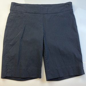 Women’s Navy Polka Dot Bermuda Shorts